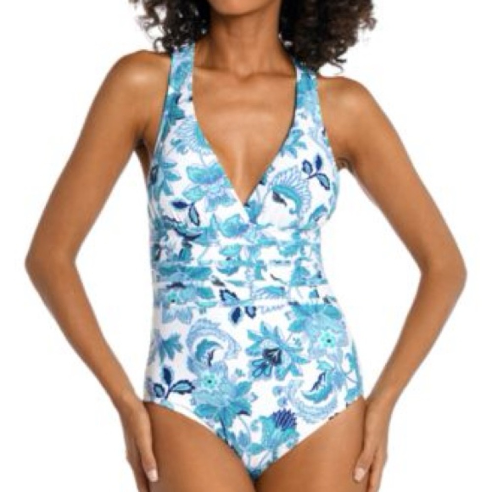 La Blanca Women's Santorini Strappy X-Back One-Piece Swimsuit